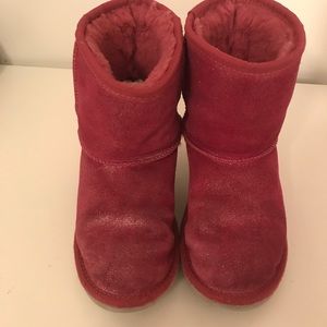 Pink sparkle glitter uggs size 1